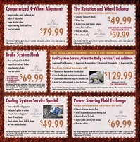 Service and Parts Specials