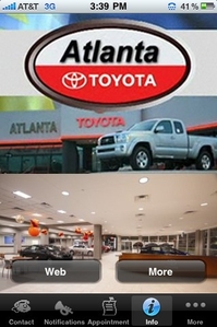 Atlanta Toyota's iPhone Application