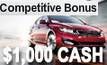 $1,000 Competitive Cash Only all 2012 Kia Models!!! Offer ends this month!