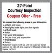 27-Point Courtesy Inspect Nielsen Mitsubishi Coupon Offer - Free