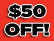 $50 Off Your Next Service Not to Exceed 20% of Total Price 
