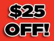 $25 Off Valid on Basic Brake Service 