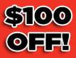 $100 Off Service Valid on any Service over $800 