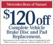 $120 off!!!!!!  Applies to brake discs and pads full brake set only.....