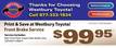Front Brake Service $99.95 