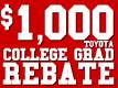 Toyota College Rebate Did You Graduate College  In The Last 2 Years?