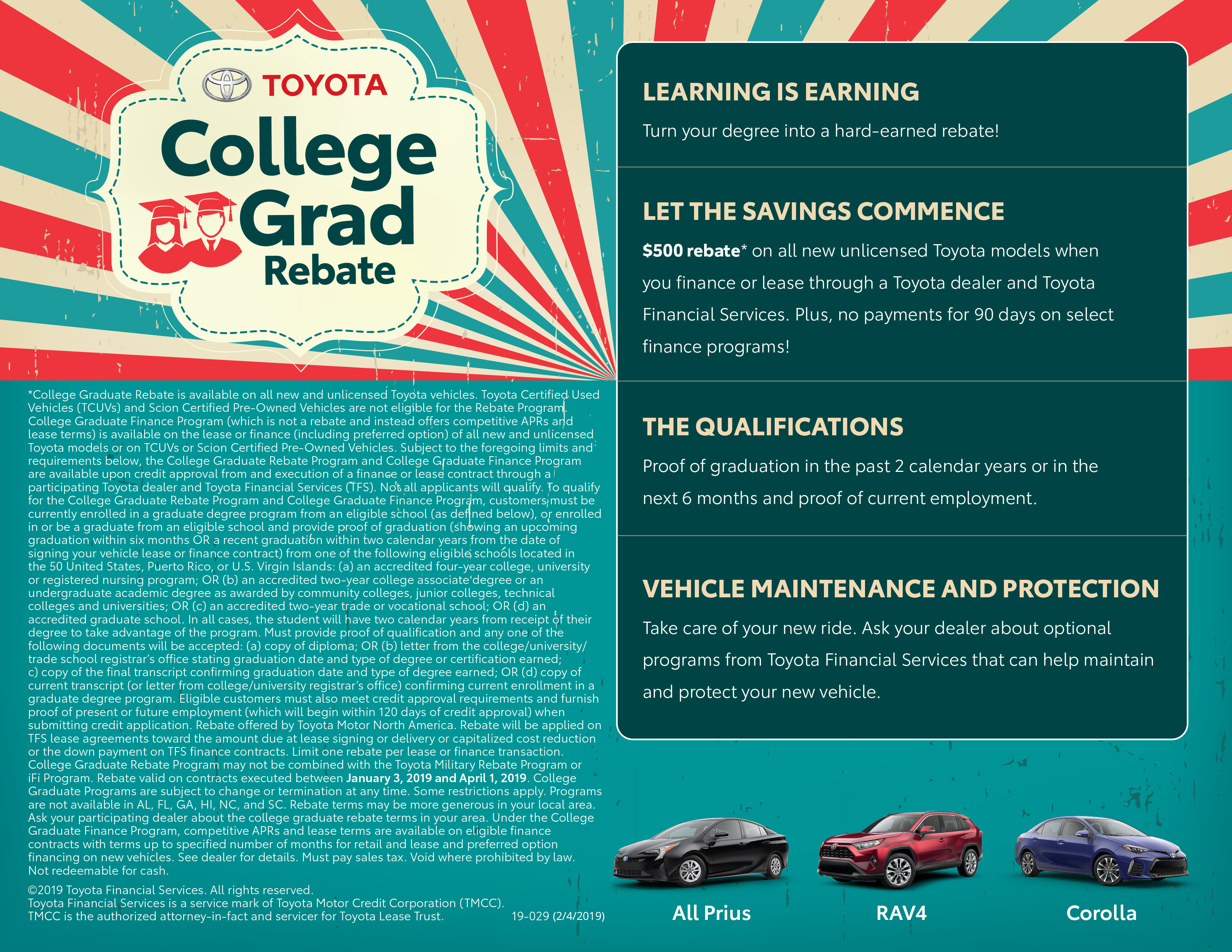 Toyota College Grad Rebate Info