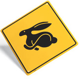 Rabbit Crossing Sign