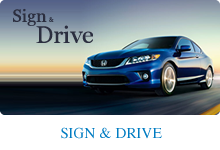Hendrick Honda Sign and Drive